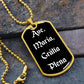 Ave Maria Gratia Plena Dog Tag pendant necklace