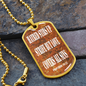Hatred stirs up strife but love covers all sins. Proverbs 10:12. Dog Tag military pendant necklace, military ball chain