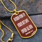 Hatred stirs up strife but love covers all sins. Proverbs 10:12. Dog Tag military pendant necklace, military ball chain