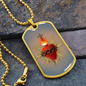 Sacred Heart of Jesus Dog Tag military pendant necklace, Godfather gift, Godmother gift, Godparent gift, Baptism gift, First Communion gift