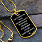 Padre Nuestro Spanish dog tag pendant necklace