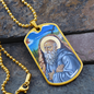 Saint Benedict of Nursia Dog Tag military pendant necklace