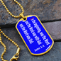 In the beginning was the Word and the Word was with God and the Word was God. John 1:1, dog tag pendant necklace, military ball chain
