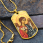 Archangel Barachiel Dog Tag military pendant necklace