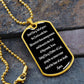 Hail Mary full of grace the Lord is with thee Dog Tag pendant necklace