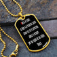 Gloria Al Padre Spanish dog tag pendant necklace