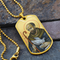 Saint Columba of Iona  Dog Tag military pendant necklace
