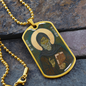 Saint Finnian of Clonard Dog Tag military pendant necklace