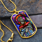 Saint Columba of Iona Dog Tag military pendant necklace