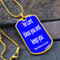 The Lord bless you and keep you, Numbers 6:24, Dog tag pendant necklace, military ball chain