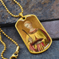 Saint Lucy Dog Tag military pendant necklace