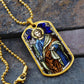St Joseph dog tag necklace