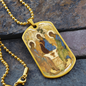 Holy Trinity Old Testament Military Dog Tag Pendant Necklace