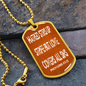 Hatred stirs up strife but love covers all sins. Proverbs 10:12. Dog Tag military pendant necklace, military ball chain