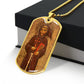 St Francis of Assisi dog tag necklace