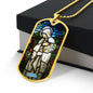 Saint Dorothea Dog Tag military pendant necklace