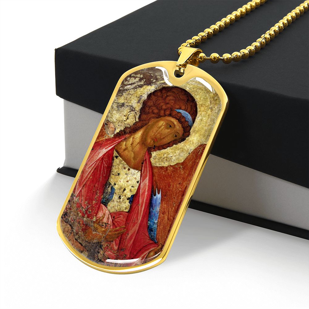 Archangel Michael Rublev dog tag necklace