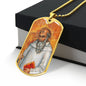 Saint Benedict of Nursia Dog Tag military pendant necklace