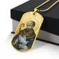 Saint Columba of Iona  Dog Tag military pendant necklace