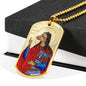 St Christopher Dog Head, Gift for Bachelor, Gift for Traveler, Patron Saint Travelers, St Christopher image, St Christopher icon necklace