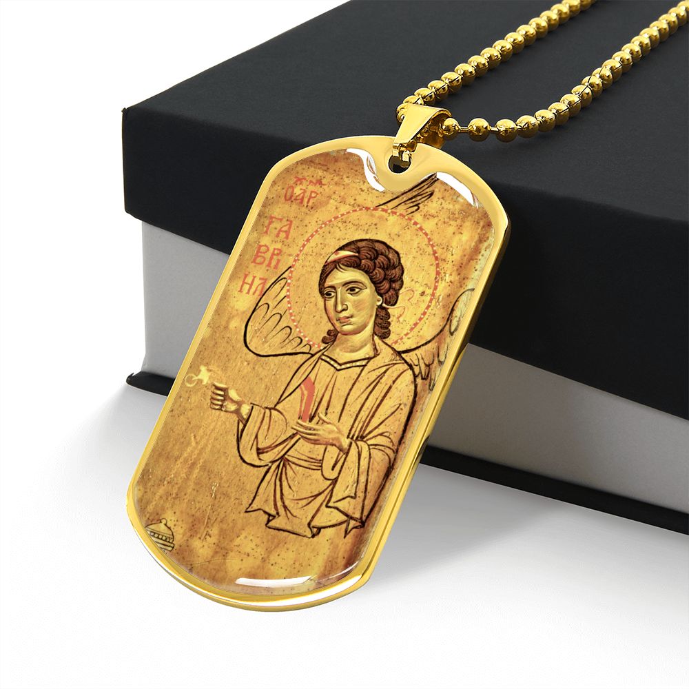 Archangel Gabriel Sinai dog tag necklace