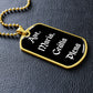 Ave Maria Gratia Plena Dog Tag pendant necklace