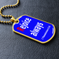 Rejoice always. 1 Thessalonians 5:16. Dog Tag military pendant necklace. Military ball chain