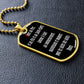 Glory to the Father dog tag pendant necklace