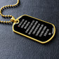 Pater Noster LATIN dog tag pendant necklace