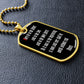 Glory be to the Father Dog Tag pendant necklace