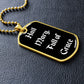 Hail Mary Full of Grace Dog Tag pendant necklace