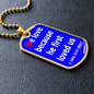We love because He first loved us, 1 John 4:19, Dog tag pendant necklace, military ball chain