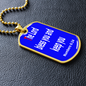The Lord bless you and keep you, Numbers 6:24, Dog tag pendant necklace, military ball chain