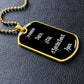 In Nomine Patris LATIN Dog Tag pendant necklace