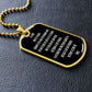 Our Father dog tag pendant necklace