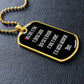 Gloria Patri LATIN dog tag pendant necklace