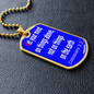 Set your mind on things above, not on things on the earth. Colossians 3:2, Dog tag pendant necklace, military ball chain