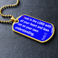 Trust the Lord with all your heart and lean not on your own understanding, Proverbs 3:5, dog tag military pendant necklace
