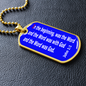 In the beginning was the Word and the Word was with God and the Word was God. John 1:1, dog tag pendant necklace, military ball chain