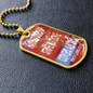 Hatred stirs up strife but love covers all sins. Proverbs 10:12. Dog Tag military pendant necklace, military ball chain