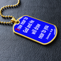 Draw near to God and He will draw near to you. James 4:8. Dog Tag pendant necklace. Military ball chain