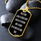 Gloria Al Padre Spanish dog tag pendant necklace