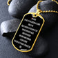 Padre Nuestro Spanish dog tag pendant necklace
