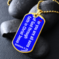 For you are all sons of God through faith in Christ Jesus, dog tag military pendant necklace