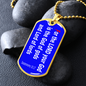 For the Lord your God is the God of gods and Lord of Lords, Deuteronomy 10:17, dog tag military pendant necklace
