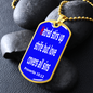 Hatred stirs up strife, But love covers all sins. Proverbs 10:12. Dog Tag pendant necklace, military ball chain