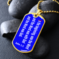 In the beginning was the Word and the Word was with God and the Word was God. John 1:1, dog tag pendant necklace, military ball chain