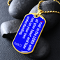 Trust the Lord with all your heart and lean not on your own understanding, Proverbs 3:5, dog tag military pendant necklace