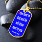 Draw near to God and He will draw near to you. James 4:8. Dog Tag pendant necklace. Military ball chain