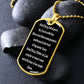 Hail Mary full of grace the Lord is with thee Dog Tag pendant necklace